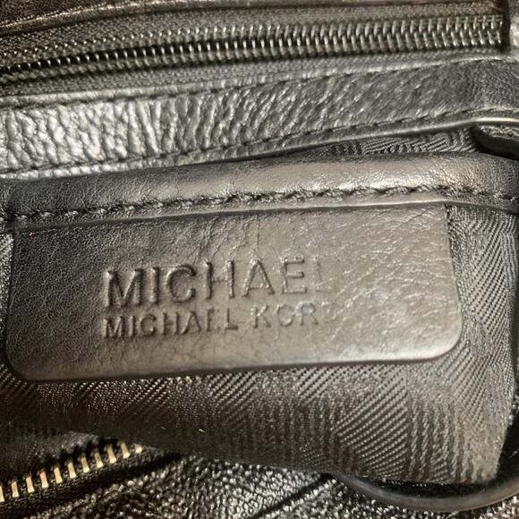 MICHAEL KORS Black Coated Canvas & Leather North South XBody Messenger Bag - Picture 10 of 16